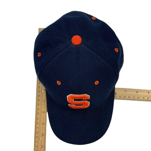 Zephyr Syracuse Orange Football Fitted Hat 7 1/4 Blue Wool Blend University - Picture 10 of 11